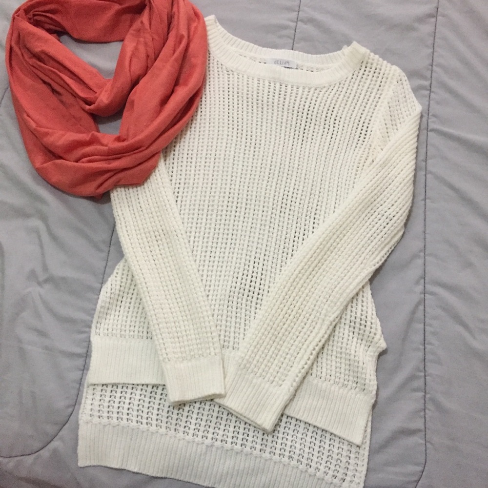 White Laced Sweater
